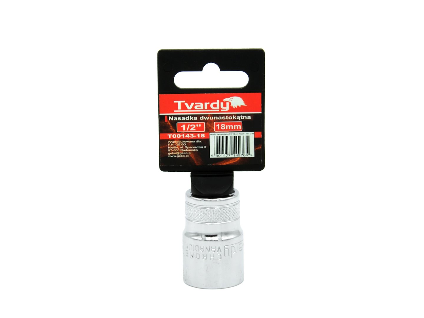 Dvanáctihranná nasadka 1/2 18 mm Geko TVARDY – detail připojení 1/2