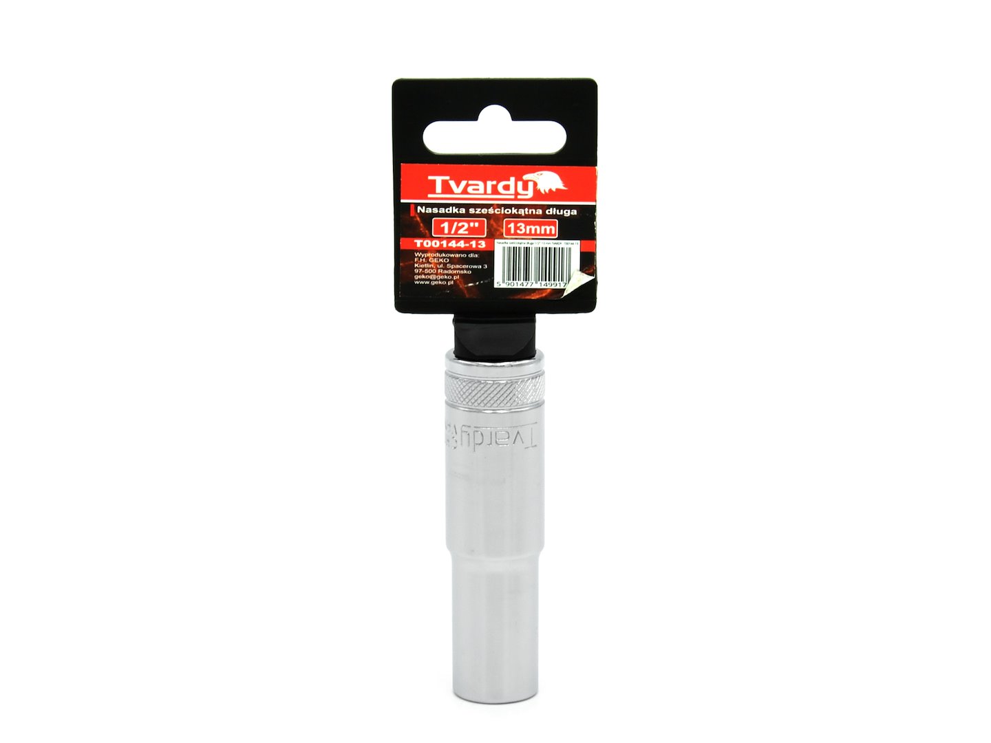 Šestihranná dlouhá nasadka 1/2 13 mm Geko – detail šestihranného profilu