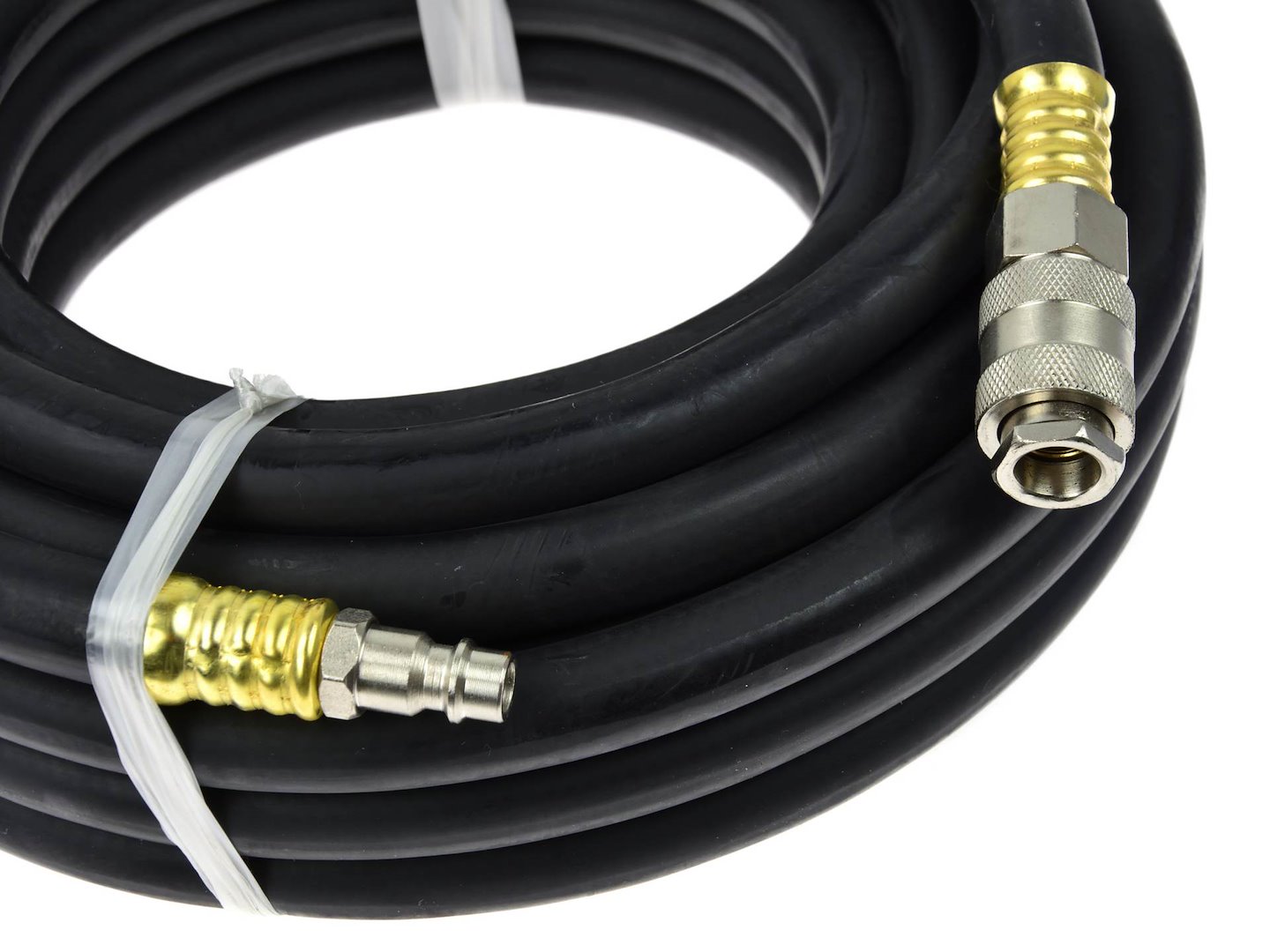 Pneumatická hadice Geko 10 m 10x17 mm – detail konektoru a průměru hadice