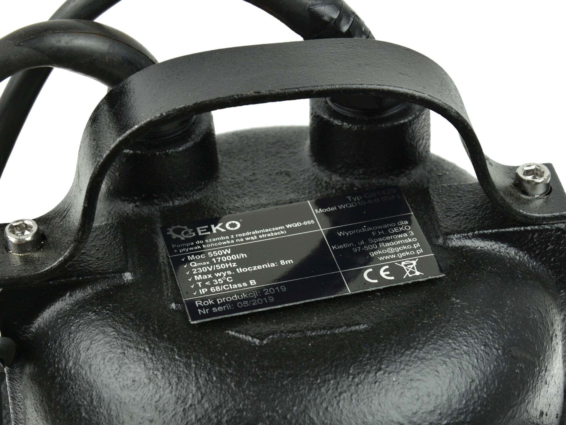 Kalové čerpadlo WQD-055 s drtičem + plovák – ponorné čerpadlo Geko pro septiky a žumpy 7