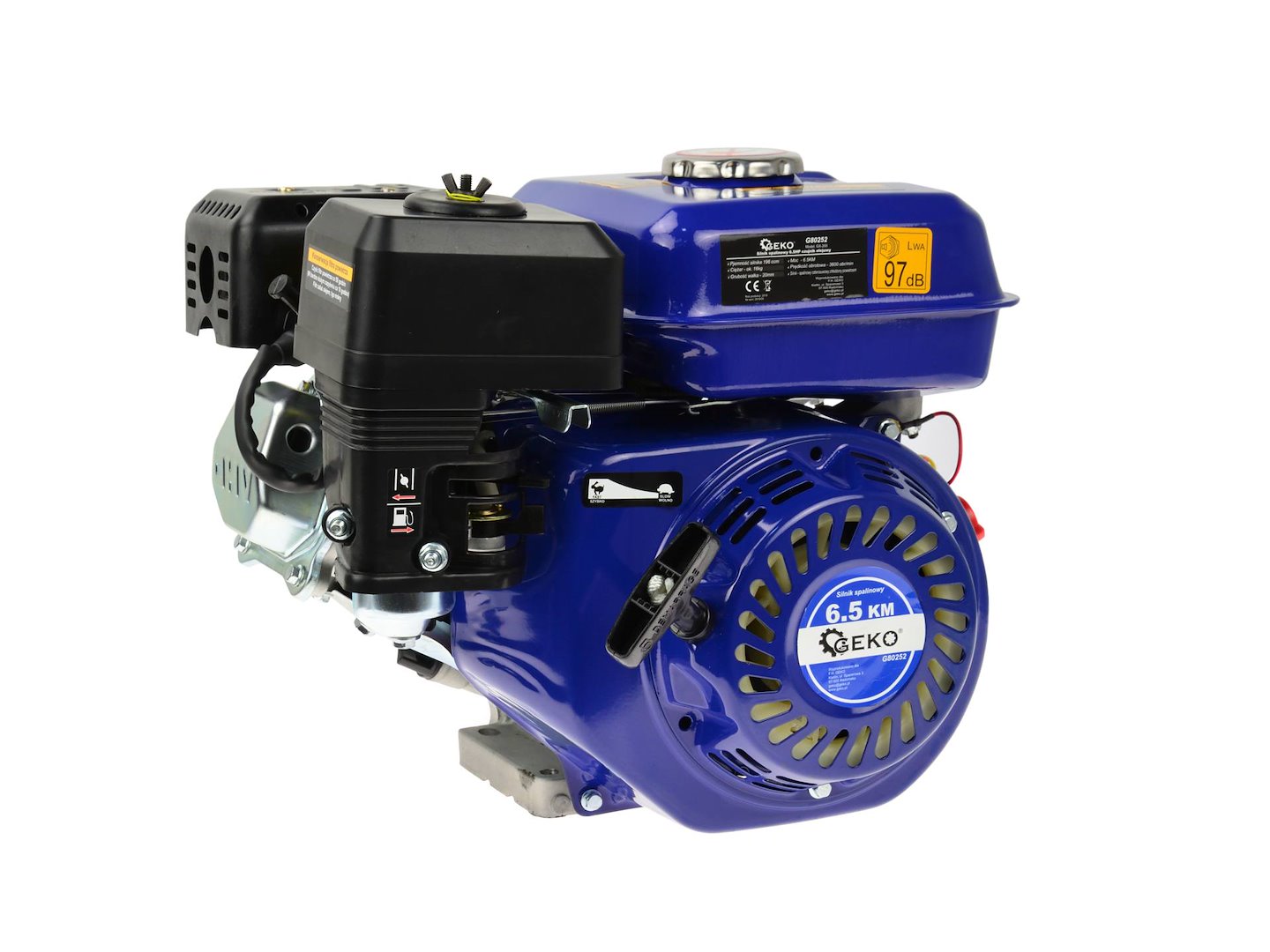 Zápalný motor 6,5 HP Geko – celkový pohled
