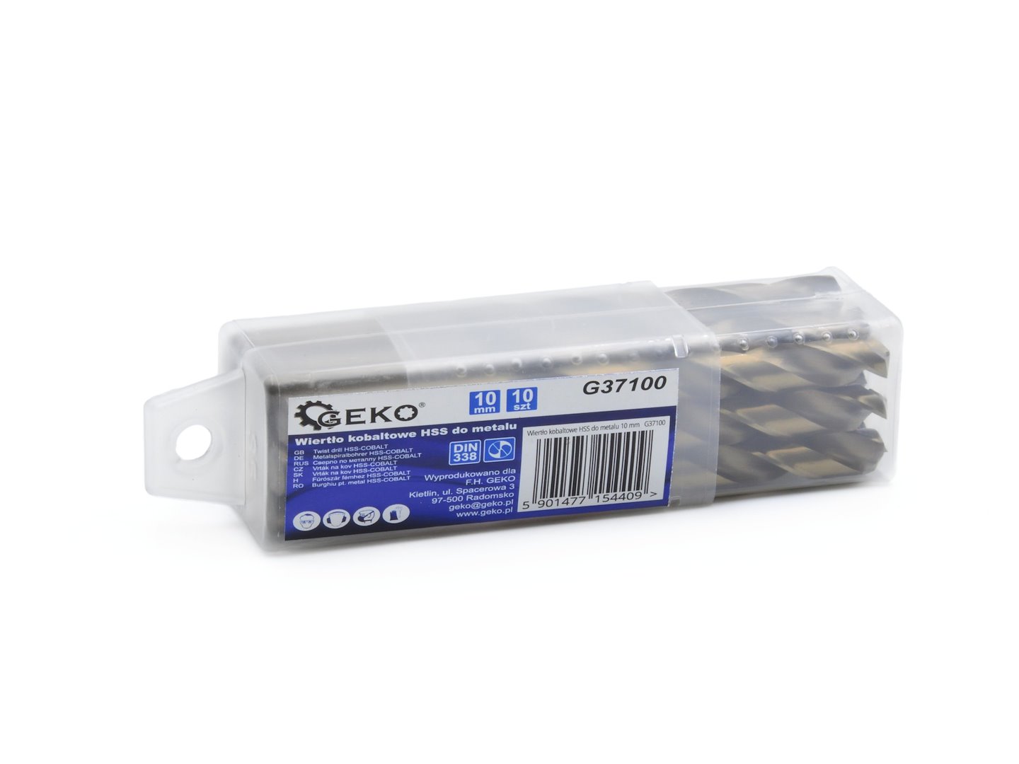 Kobaltové vrtáky HSS do kovu 10 mm – Geko 4