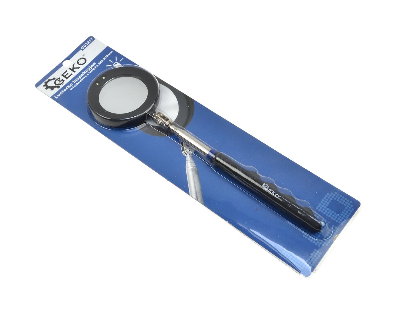 Teleskopické kontrolní zrcátko s lampičkou 280–870 mm (72 mm) – Geko 4