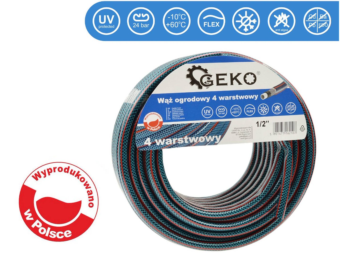 Zahradní hadice 4vrstvá 1/2" 20 m GEKO NEW (198) 3