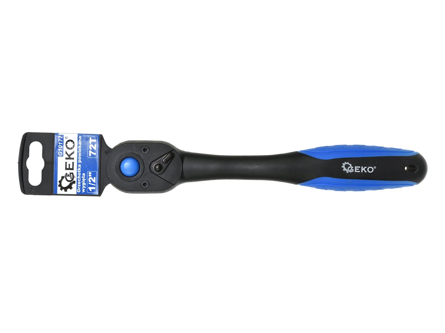 Povrchově upravená ráčna, ohnutá, 1/2" 72T – Geko 6