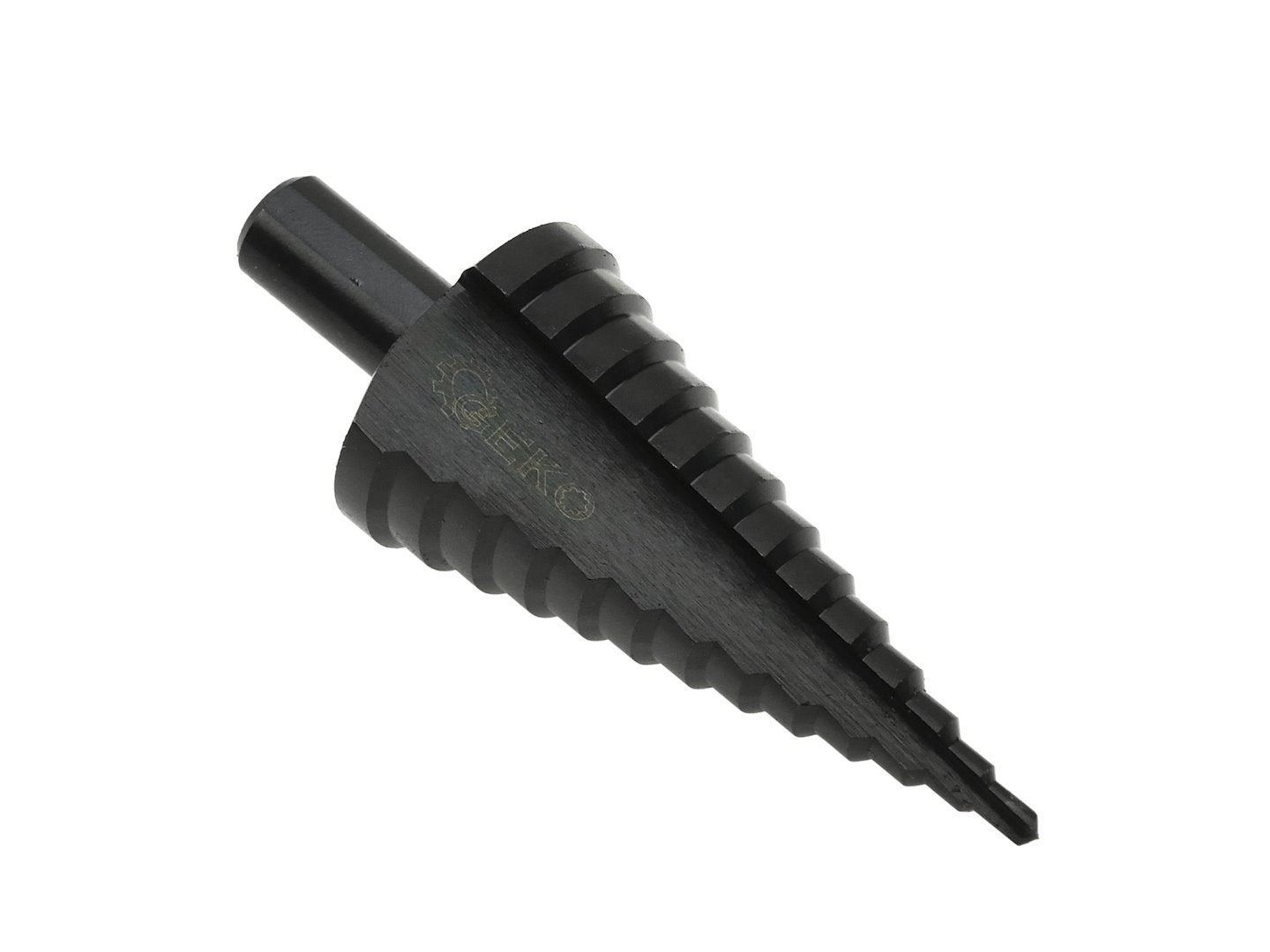 HSS TiAlN stupňové vrtáky 4–39 mm – celý pohled na sadu 50 kusů
