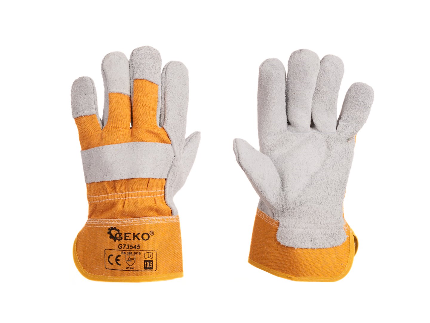 Pracovní kožené rukavice Geko G73545 – detail dlaně