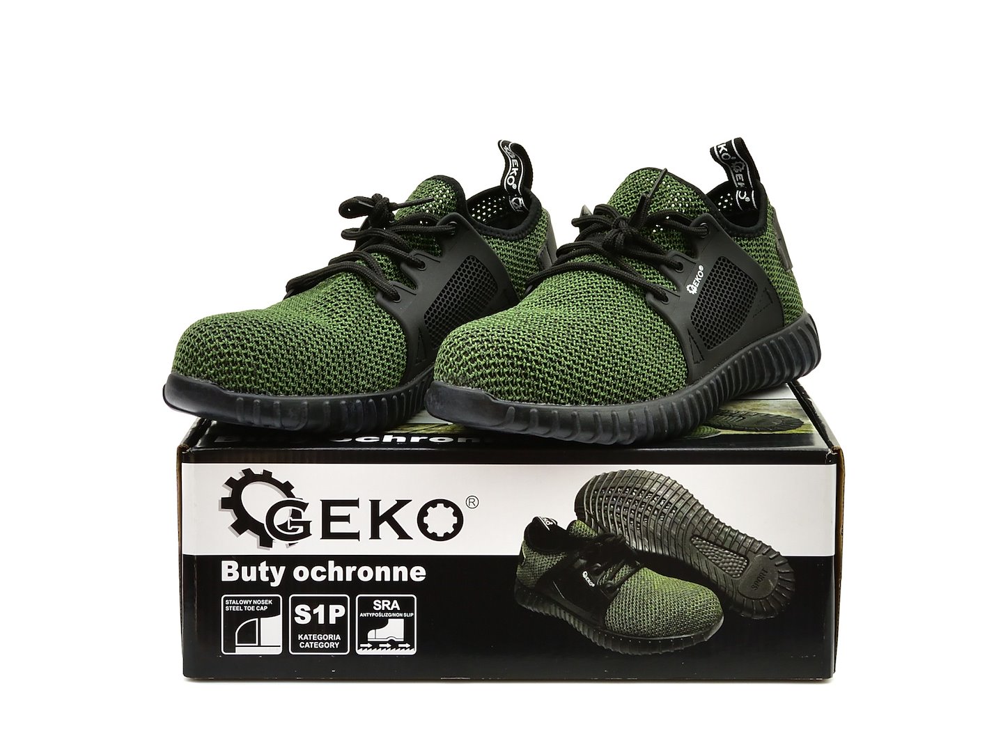 Ochranná obuv Geko model č. 10 zelená S1P – detail podešve