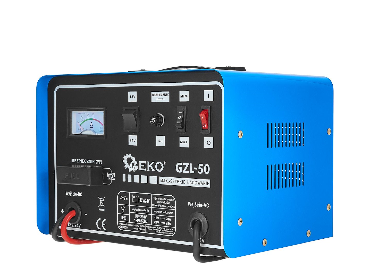 Automatický nabíječ Geko GZL-50 – udržovací nabíjení