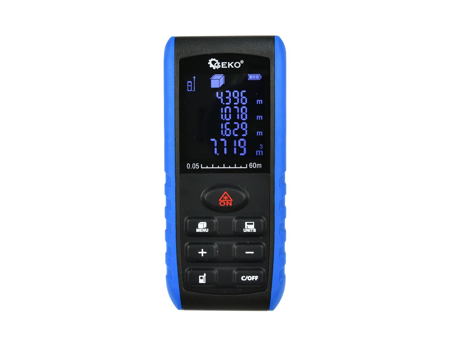 Laserový dálkoměr Geko G03356 – LCD displej