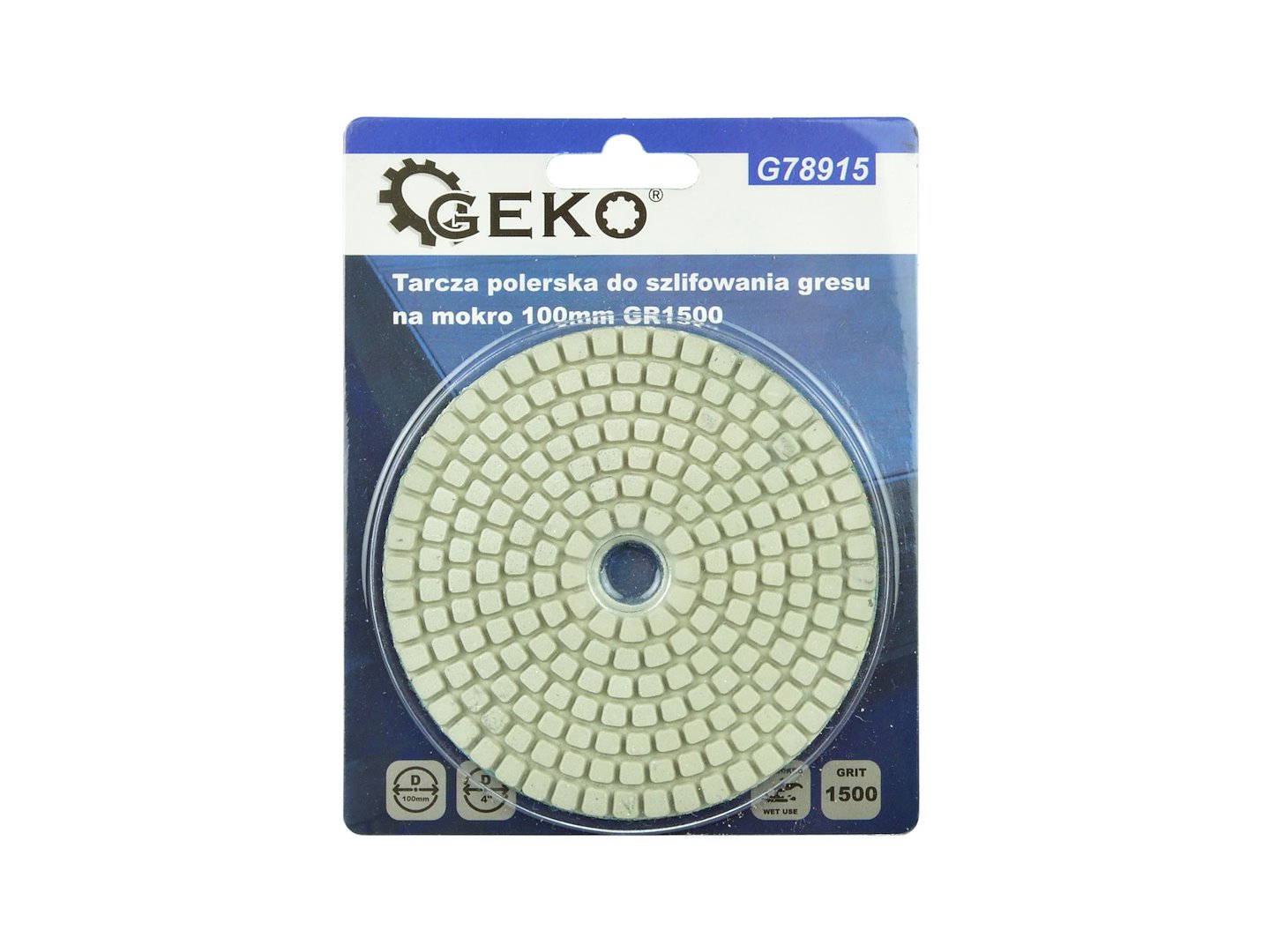 Lešticí kotouč pro mokré broušení dlažby 100 mm GR1500 (5/25/250) – Geko 4
