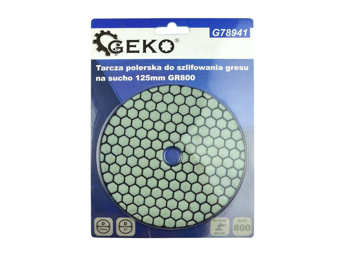 Lešticí kotouč pro suché broušení dlažby 125 mm GR800 (5/25/250) – Geko 4